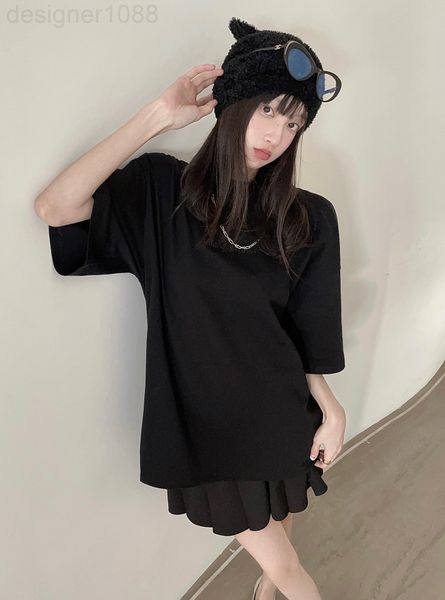 

women's t-shirt designer 22 spring and summer new minority culture embroidery h pearl behind the rich short sleeved t-shirt for men wom, White