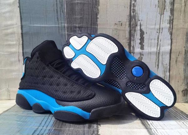 

with box 2022 13 unc basketball shoes men black university blue 13s sneaker
