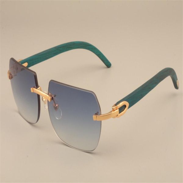 

men's and women's b8100906 solid wood blue temples sunglasses decorative wooden frame sunglasses all natural sunglasses 258t, White;black