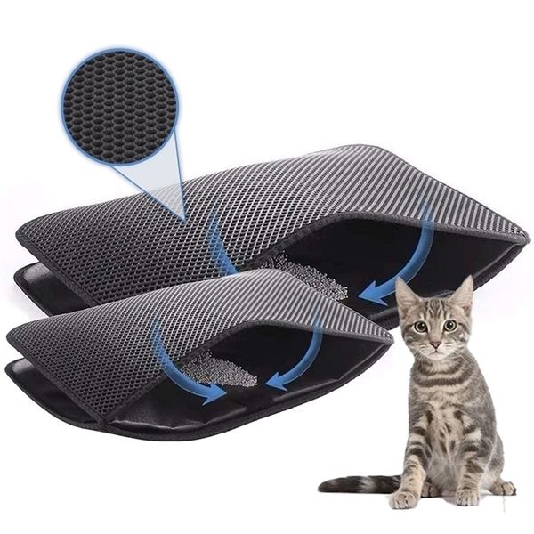 Кошачий коврик коврик Pet Pads Box Thapping EVA двухслойный кровать подушки аксессуары S Дом Чистая прокладка 220323