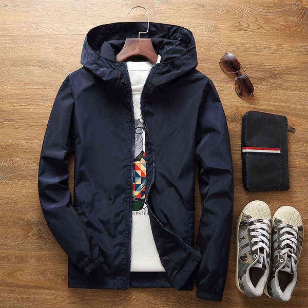 

jacket men's windbreaker new 10 color spring summer fashion zipper thin jacket men casual hooded jacket male 6xl 7xl l220629, Black;brown