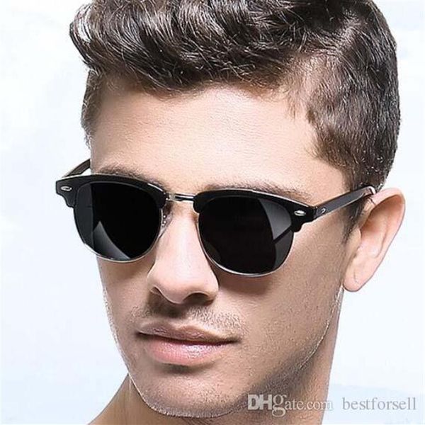 

fashion classic square sunglasses men metal frame summer driver eyewear sun glasses women sunglass o19 with case172k, White;black