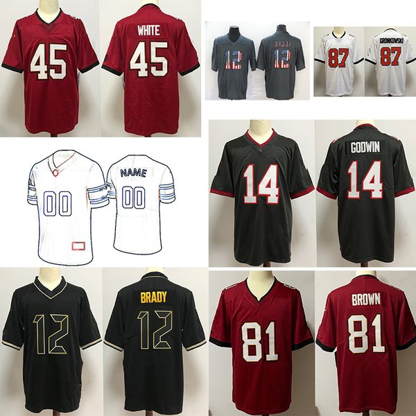 

football jerseys mens outdoor short-sleeved design 12 brady rugby uniform clothing comfortable clothing customization team name number s-3xl, Black;red
