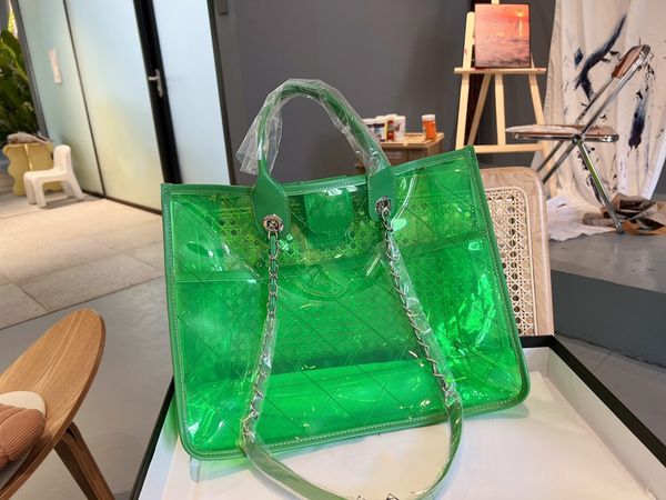 

classic beach bags ladies designer candy bag wholesale fashion leisure shopping bag large capacity one shoulder transparent jelly packet car