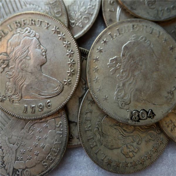

united states draped bust dollar 11 pcs 1794-1804 coins copy archaize old looking us coins brass crafts coinswhole s285r