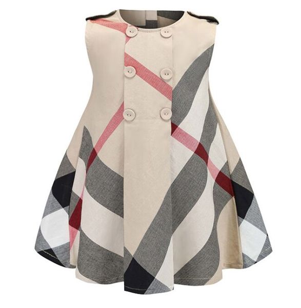 

fashion sleeveless cotton baby girl shirt dress casual wear bow kids clothing children summer european style new arrival, Red;yellow