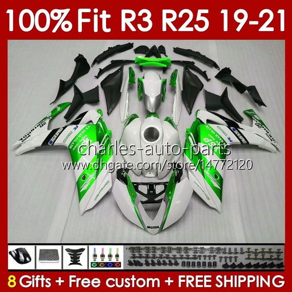 Kit de fadas de OEM para Yamaha YZF-R3 YZF-R25 YZFR3 YZFR25 19-21 BODY 141NO.139 100% FIT YZF R 3 25 R-25 2019 2020 2021 Frame R3 R25 19 20 21 2 Molde de mofo Stock Green Stock Stock Stock Stock Stock Stock Stock Stock Stock Stock Stock Stut