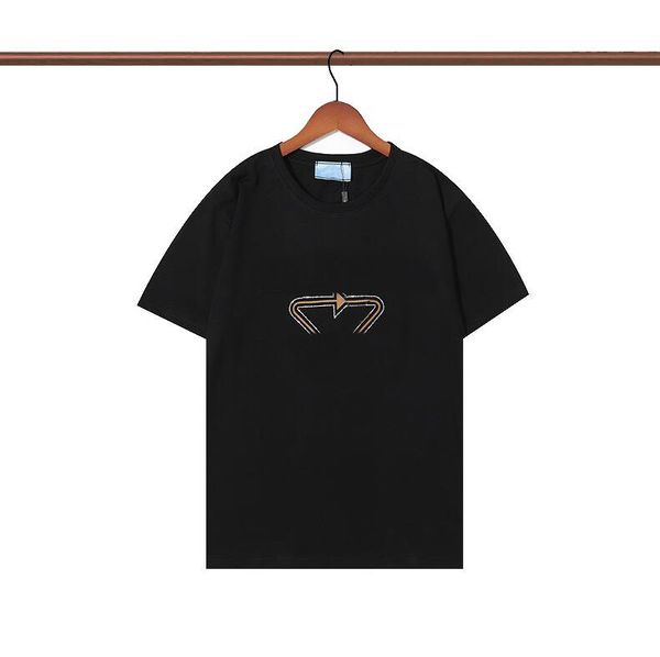 Mens Tshirts Sport de manga curta camiseta preta camiseta clássica letra clássica de colorido sólido Marcas de tshirt roupas de rua