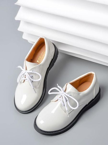 

boys lace-up front oxfords she, Black;grey