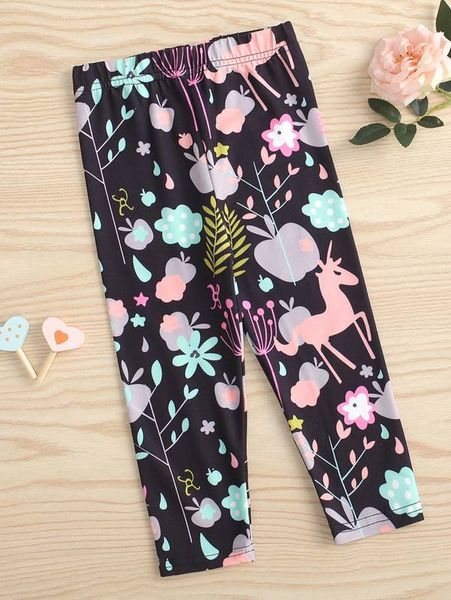 

baby cartoon graphic leggings she, Blue