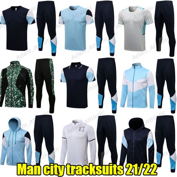 

haaland cities football tracksuit hoodie full-zip hoodie jacket mahrez grealish train suit uniform showtime performance windbreaker soccer p, Black