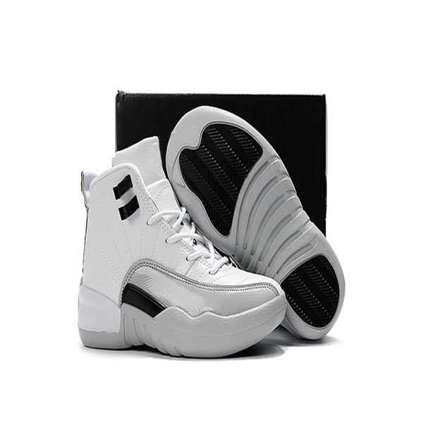 

2020 new xii mid high 12 12s black blue red children basketball shoes boy girl youth kid sport sneaker size 28-35299q