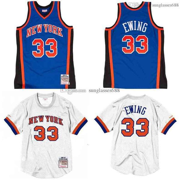 

stitched patrick ewing jersey s-6xl mitchell & ness 1996-97 mesh hardwoods classics retro basketball jerseys men women youth, Black