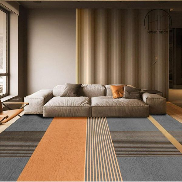 Halılar Nordic lüks için oturma odası salonu halı geniş alan halılar yatak odası halı modern ev dekor mat turuncu serisi matscarpetscarpets