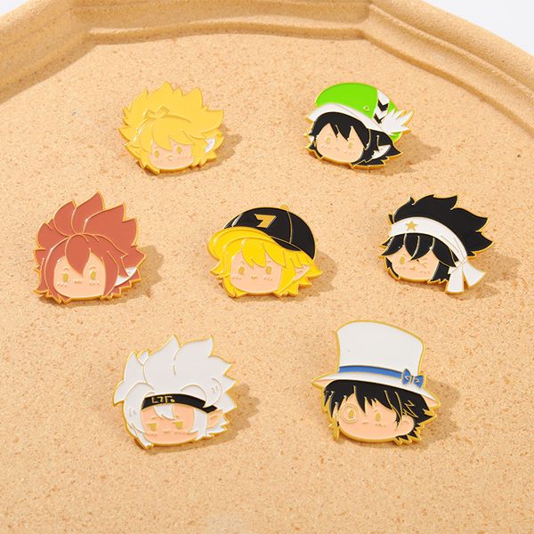 

kaitou kiddo enamel pins magic cartoon anime icons brooches pinback button denim jeans lapel badges jewelry gift for fans kids, Blue