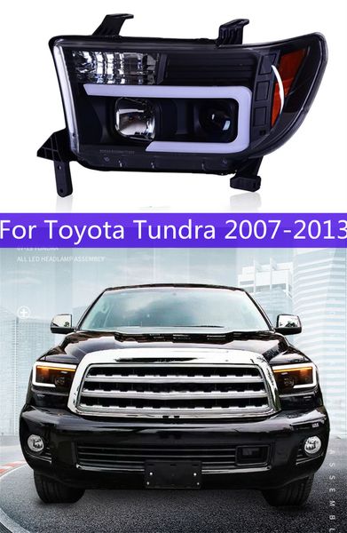 Tutti i fari a LED per Tundra LED Headlight 2007-2013 Toyota DRL indicatori di direzione lenti bifocali luci diurne