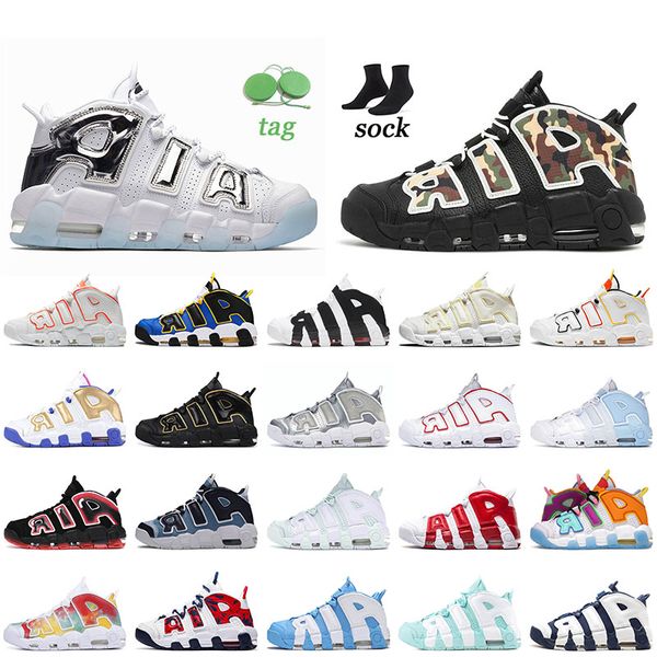 

scottie pippen mens basketball shoes chrome camo denim blue men women uptempos2 island green light citron loud and clear trainers sneakers, White;red