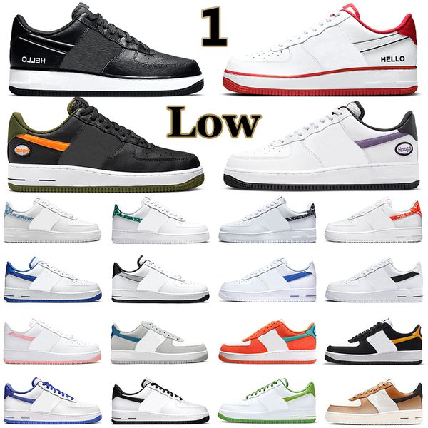 

designer 1 low running shoes for men women one core white black p blue paisley university red gold mushroom mens trainers sports sneakers 36