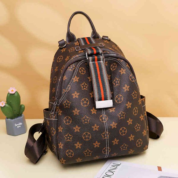 

style backpack women's new pu soft leather high-capacity travel school backpack
