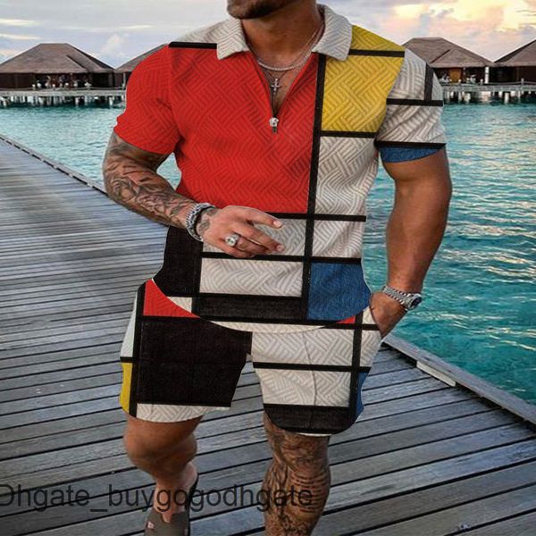 

men's fashion luxury tracksuits hawaii sets casual tshirt man print short sleeve shirts loose tracksuit men summer beach outfits 2 piec, Gray