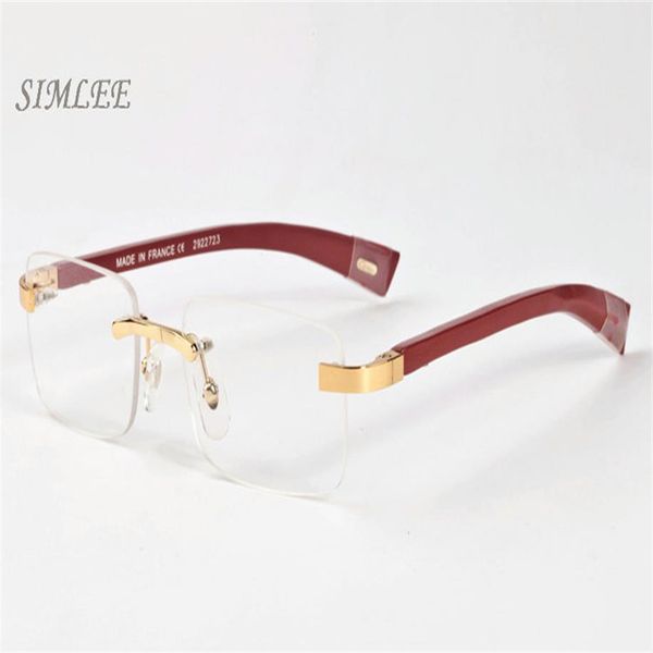 

2018 new luxury buffalo horn glasses brand designer sunglasses for men women wood multicolored eyewear stand rectangle clear lens 201g, White;black
