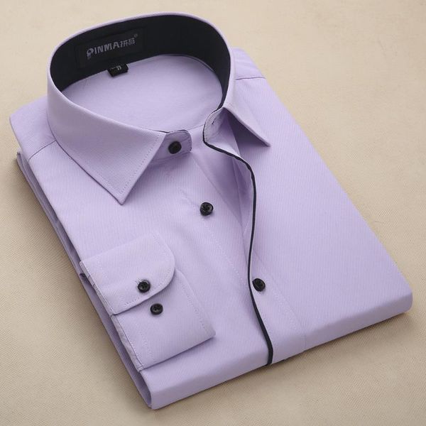 

men's dress shirts arrival spring&autumn men brand clothes solid color mens long sleeve slim fit shirt business socialmen's, White;black