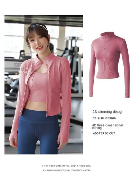 

spring sets professional yoga sport coat with tight zipper for women 2xl 3xl