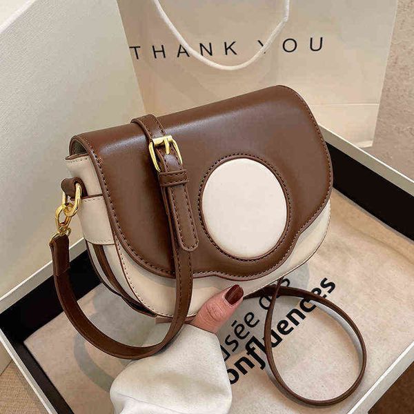 

2022 new fashion all-match ladies mini handbag spring small bag women's 2022 texture saddle color single shoulder msenger
