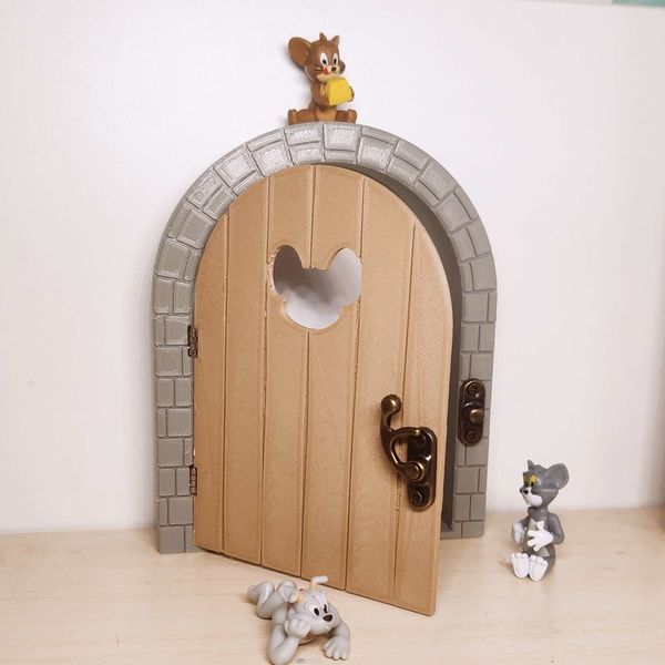 Katze Maus Jerrys Home Tür Steckdose Schutz Abdeckung Wand Aufkleber Schalter 3D Cartoon Niedliche Figur Anime Kinderzimmer Dekoration Geschenk 220423