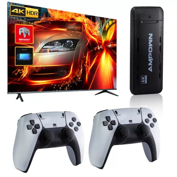 U9 Video Game Console nostálgico host com 2 4G Wireless Controller USB Receiver Kit 10000 Games Arcade Console para PSP N64 GBA Emu245U