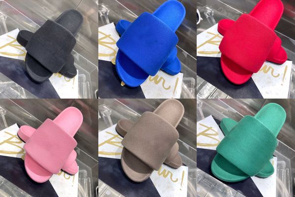 

summer paris slipper women soft sole sandal designer classic fashion luxury flat slippers beach slide platform flip flops shoes, Black