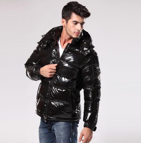 

winter man down jacket parkas puffer coats men hooded jackets women coat outdoor feather outwear keep warm thick double zipper removable hat, Black