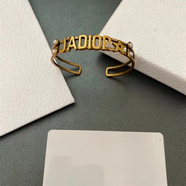 

82% off online sale ja small pearl open female made old hollow bracelet, Black