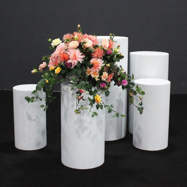 

metal display cylinder various colors wedding acrylic plinth round pedestal events ab0301