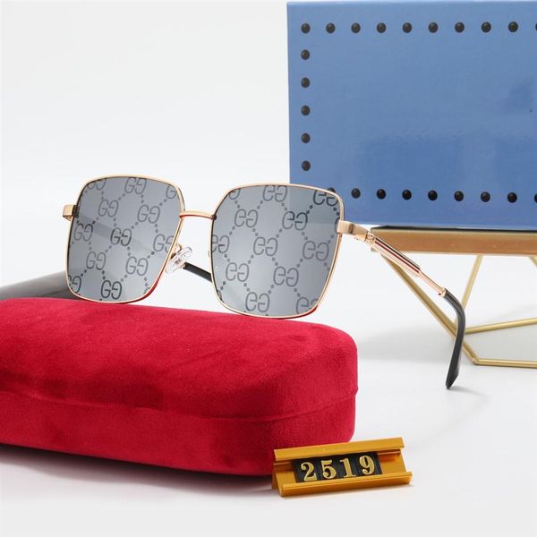 

2519 designer sunglasses uv400 men women eyeglasses outdoor shades pc frame fashion classic lady sun glasses with box case2259, White;black