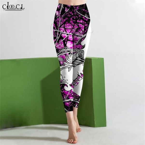 Leggings da donna Bass Carp Fishing Stampato a vita alta Elasticità 3D Koi Fish Pantaloni sportivi per donna Pantaloni fitness 220617