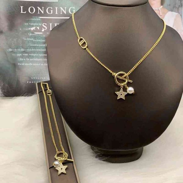 

factory outlet necklace new pearl star diamond fashion temperament net red same necklace bracelet women, Silver