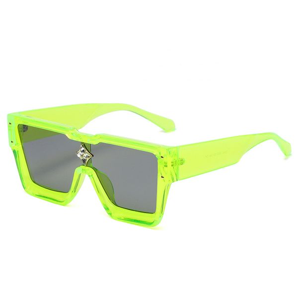 

sunglasses women l conjoined square men diamonds sun glasses, White;black