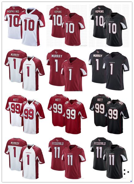 

arizona''cardinals''men women youth 1 kyler murray 99 j.j. watt 11 arry fitzgerald 21 patrick peterson 10 deandre hopkin, Black;red