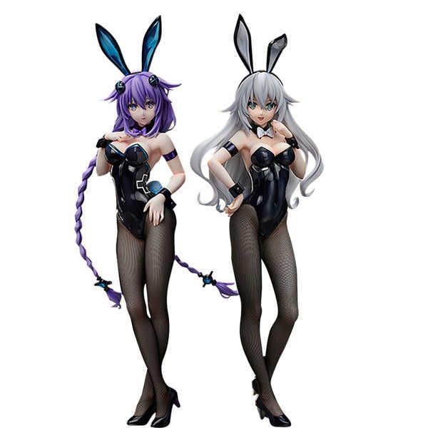 

huiya01 anime hyperdimension girls figures neptunia ng purple heart bunny girl pvc action figure collection model toys doll q0722