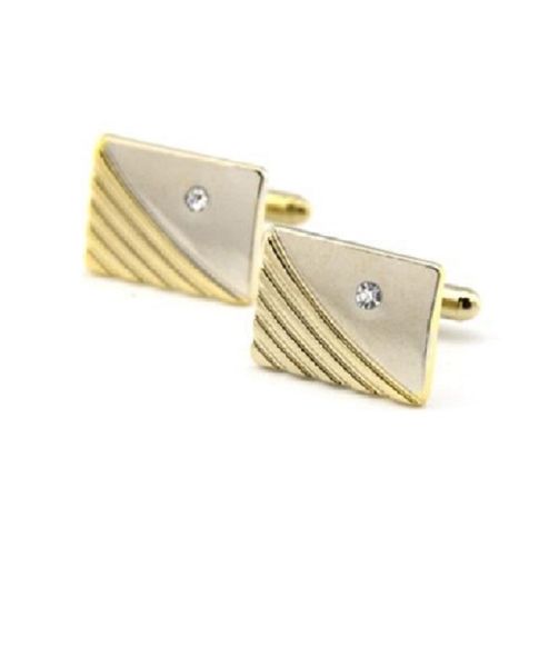 Altri accessori da sposo Clips opachi CuffLinks Set Gold Silver Contrast Colour Astea