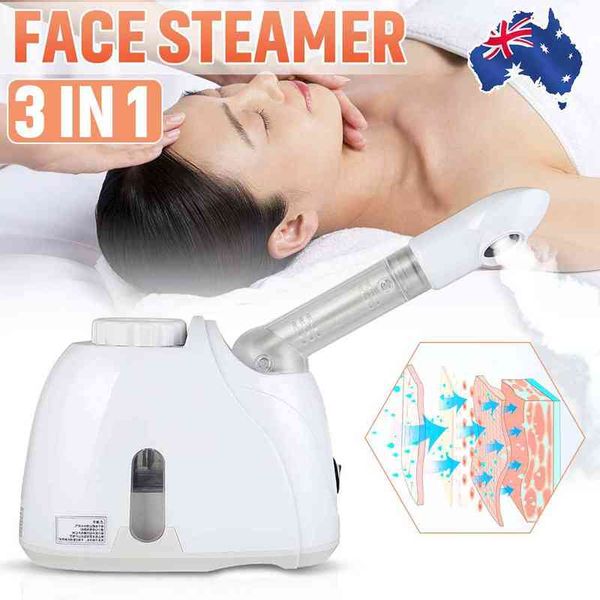 Ozônio Facial Facial Face Vaporizer Pulverizador de pele Cuidado de pele Gentil e limpeza de bandeira elétrica spa 220505