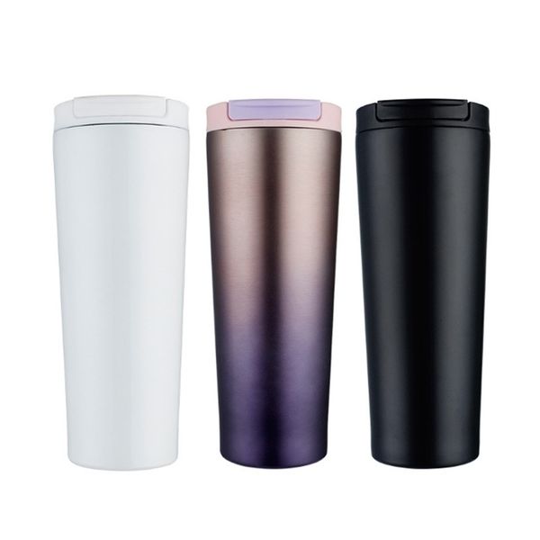 ASFULL Vacuum Thermos Mug Coffee Cup 500ML in acciaio inossidabile con coperchio Travel Flask s per Y200107