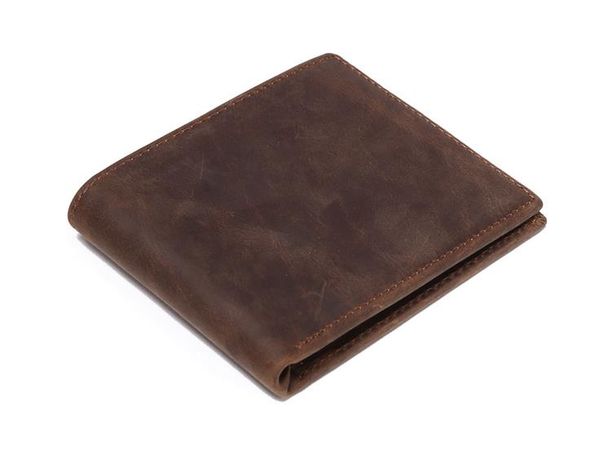 

vintage folder purse classical wallets mini leather short horse male one men for crazy dark brown sjqmw, Red;black