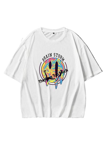 

men expression & slogan graphic tee q3fe#, White;black