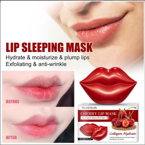 

lip plumper with cherry lip mask moisturize for dry lips, Red;pink