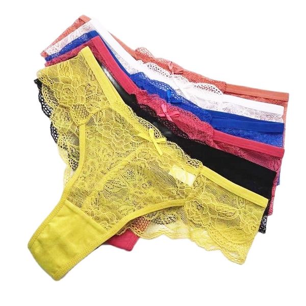 

6 pcs/lot arrival lingerie women's transparent lace panties  l xl 9419 220511, Black;pink