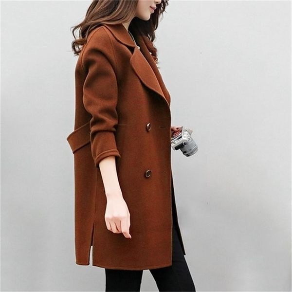 

women's autumn and winter coat long sleeve coat 201223, Black