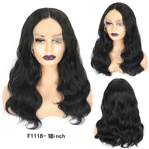 

16-18"inch new women's long black wavy lace front cosplay hair wigs, Black;brown