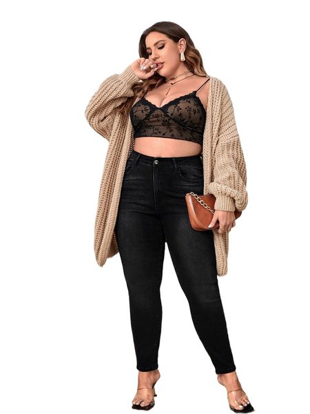 

plus high waist zipper fly skinny jeans v2hc#, Blue